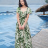 Đầm maxi khoen ngực tùng xoè