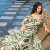 Đầm maxi khoen ngực tùng xoè
