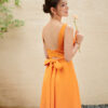 Đầm xoè cutout buộc đai eo