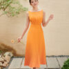 Đầm xoè cutout buộc đai eo