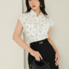 Sơ mi SN hoạ tiết túi ốp