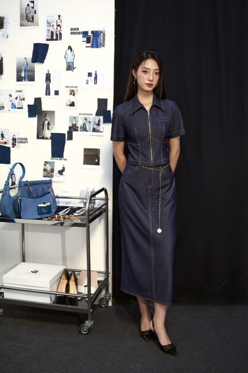 CV giả jeans diễu chỉ khoá moi