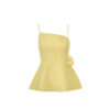Áo kiểu 2 dây peplum eo cài hoa