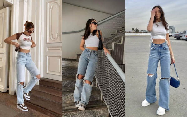 6 cách phối đồ với quần jeans rách gối nữ chất nhất 2024