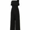 Jumpsuit 2 dây đính hoa ngực, quần suông