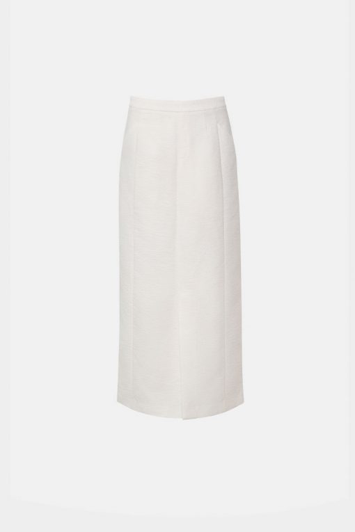 Chân váy text dài can dọc TT túi chéo