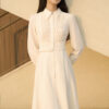 Đầm xoè draping kèm đai