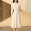 Đầm xoè draping kèm đai