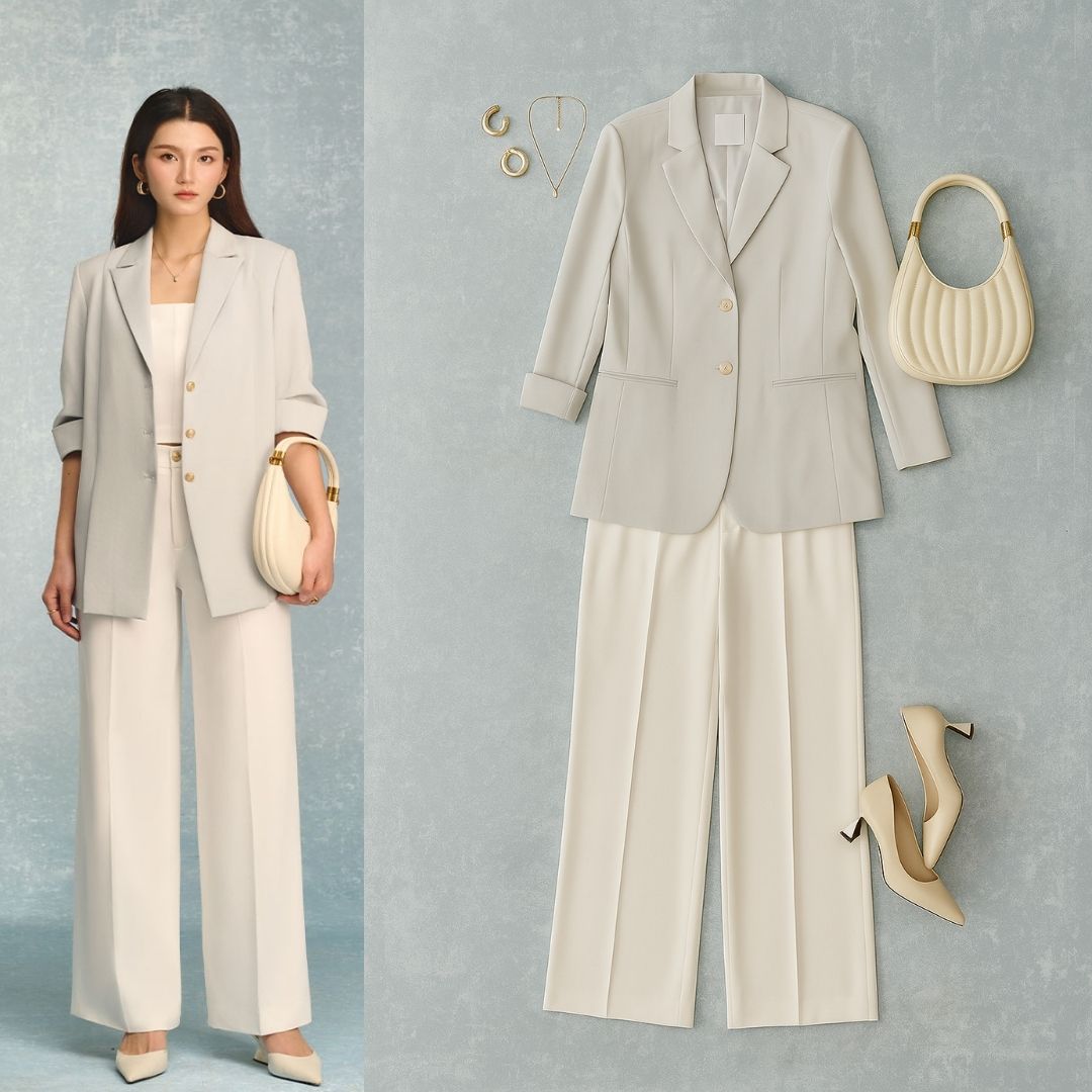 Áo vest suông LT tay lơ vê cách điệu áo vest suông