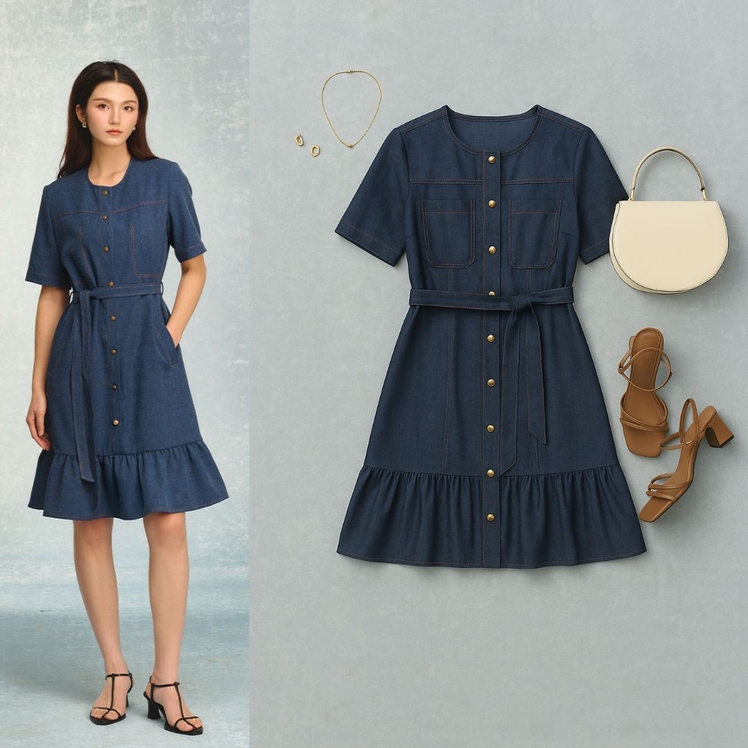 đầm suông chữ A