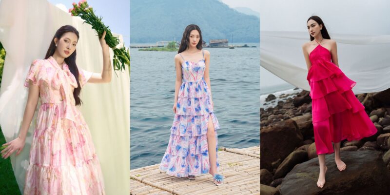 10 công thức mix đồ đi đám cưới với áo khoác blazer nữ đầm maxi đi biển