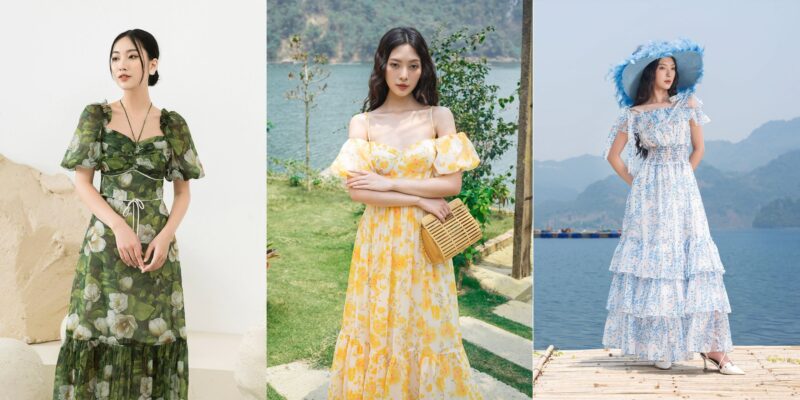 10 công thức mix đồ đi đám cưới với áo khoác blazer nữ đầm maxi đi biển