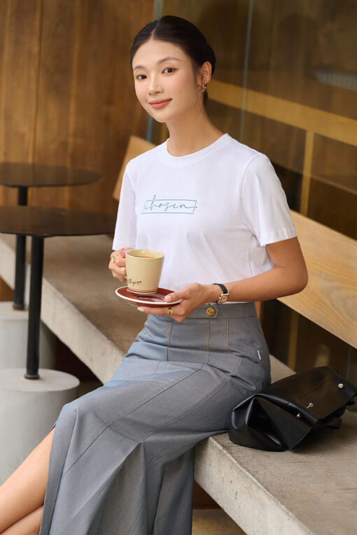 Áo thun CT cổ tròn in chữ chosen