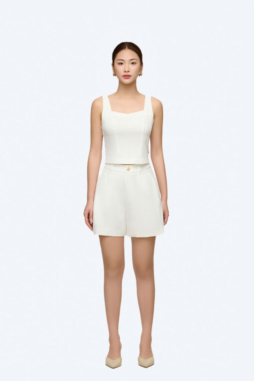 Quần sooc túi chéo khoá sau