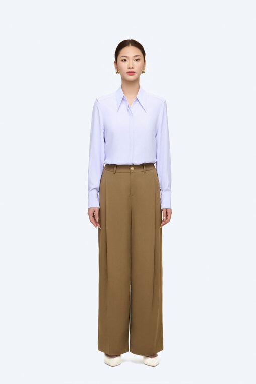Quần suông xếp ly to túi chéo