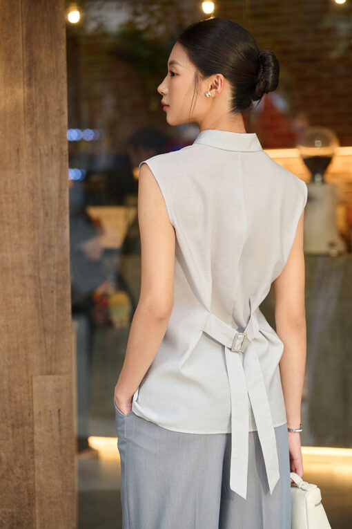 Sơ mi SN bèo 1 bên đai eo sau