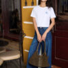 Áo thun CT croptop ngực in bánh lái