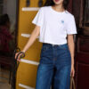 Áo thun CT croptop ngực in bánh lái