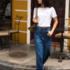 Áo thun CT croptop ngực in bánh lái