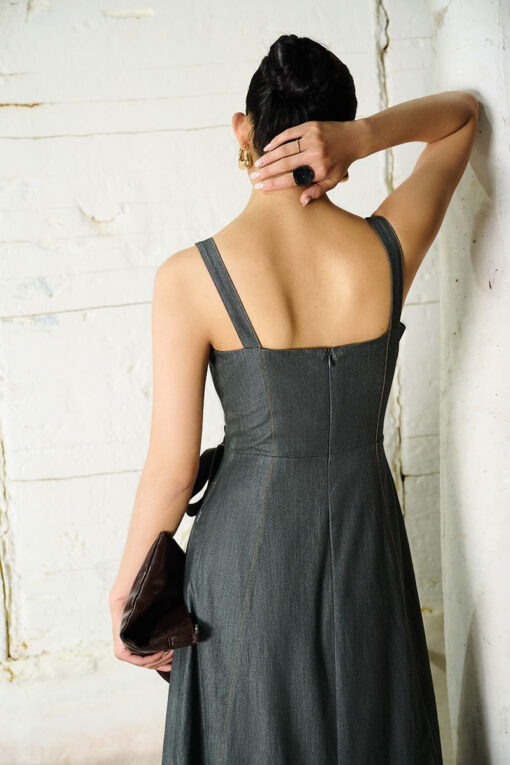 Đầm xoè 2 dây ngực bong