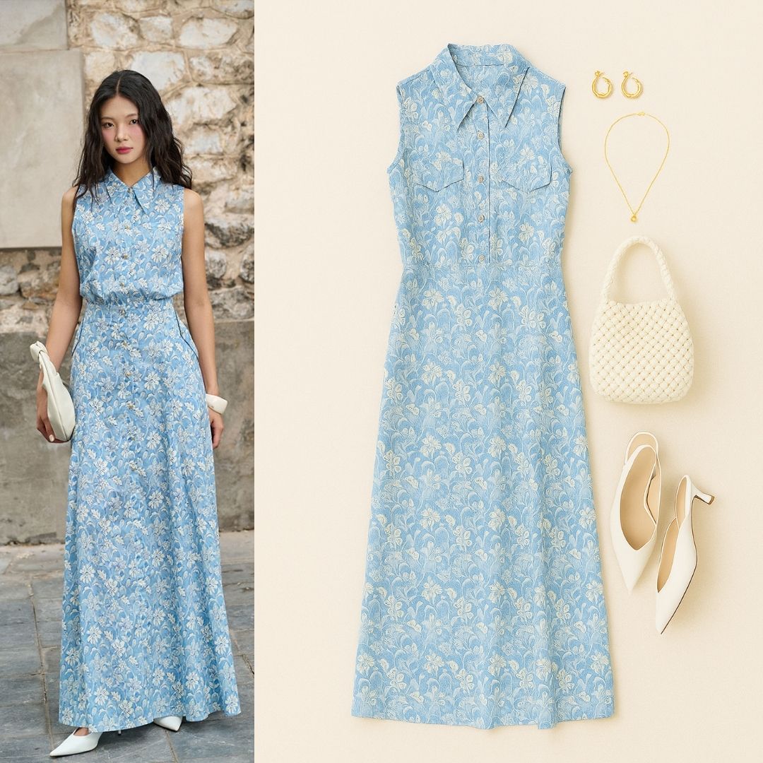 đầm maxi sát nách