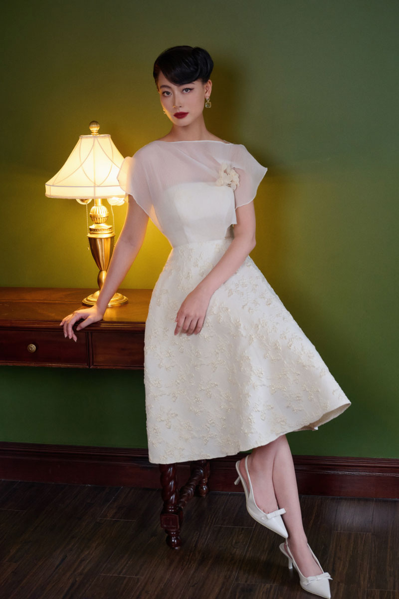 Cách lựa chọn váy đi biển cho người béo để dáng xinh, "đẹp khoe xấu che" phong cách retro