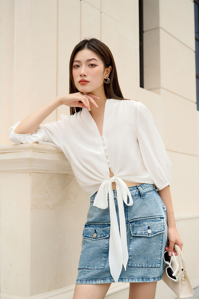 5 kiểu áo peplum trẻ trung cho quý cô chiếm trọn spotlight áo sơ mi nữ croptop hàn quốc