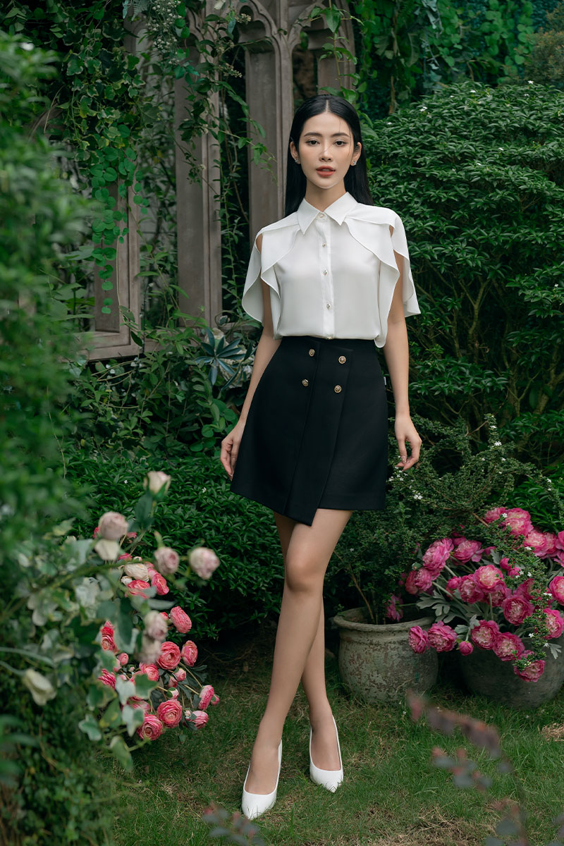Quần bò ống loe mặc với áo gì? Bật mí 3 bí kíp phối đồ cho nàng công sở chân váy chữ a cho người béo bụng