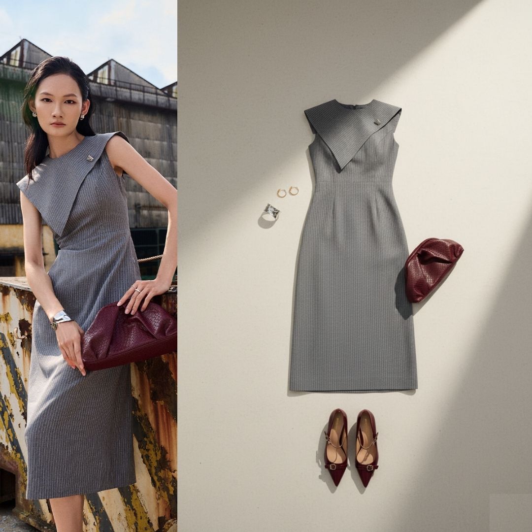 đầm ôm vạt ngực