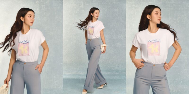 Đi du lịch mặc gì cho đẹp? Hướng dẫn phối đồ đi du lịch phối đồ với quần ống rộng cho người mập
