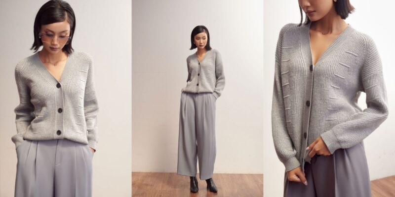 Sơ mi cổ Đức là gì? 5 cách mix&match giúp quý cô tự tin khẳng định phong cách phối đồ với áo cardigan nữ