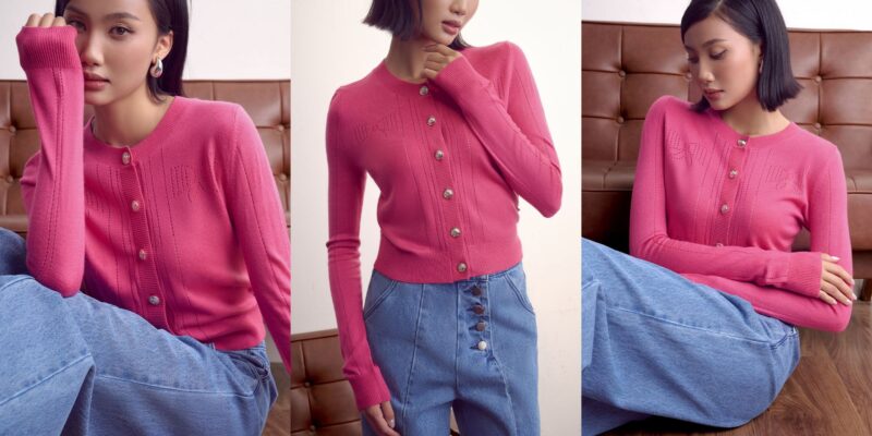 Sơ mi cổ Đức là gì? 5 cách mix&match giúp quý cô tự tin khẳng định phong cách phối đồ với áo cardigan nữ