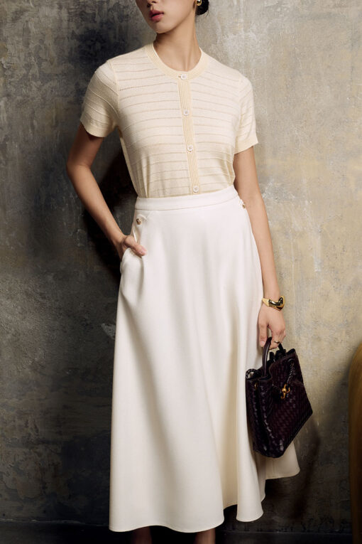 Áo Len CT croptop dệt lỗ ngang