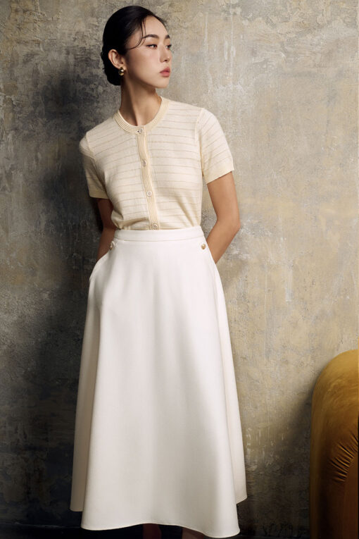 Áo Len CT croptop dệt lỗ ngang