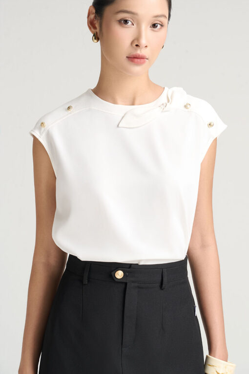 Chân váy suông can cạp quai nhê