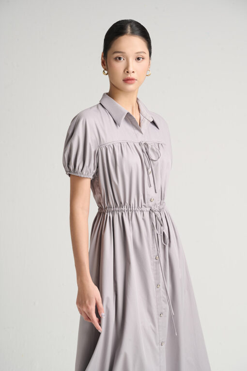 Đầm xoè tay liền chun cửa tay eo rút dây