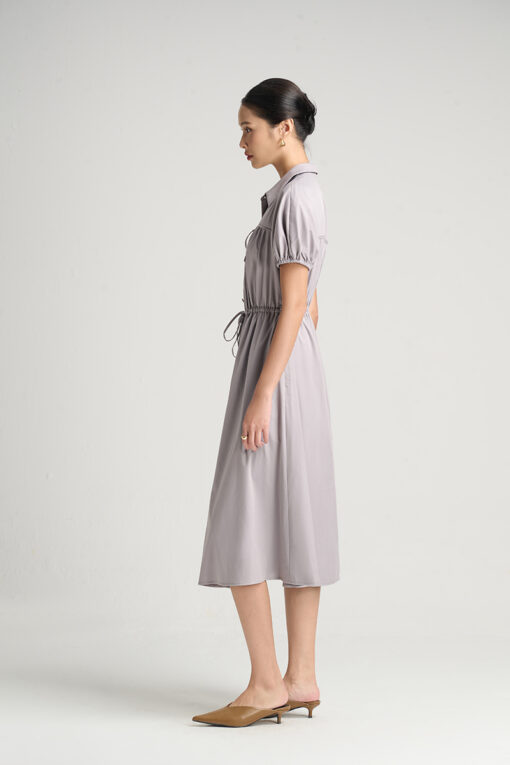 Đầm xoè tay liền chun cửa tay eo rút dây