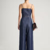 Jumpsuit 2 dây giả bò diễu chỉ
