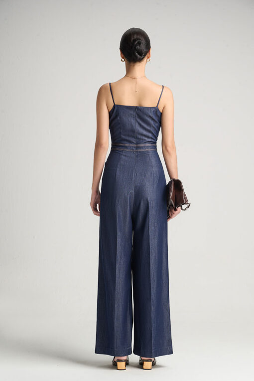 Jumpsuit 2 dây giả bò diễu chỉ