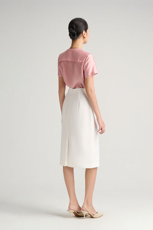 Chân váy suông nắp túi kẹp cạp