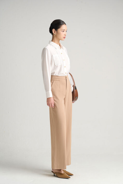 Sơ mi DT can lé kẹp túi ốp ngực