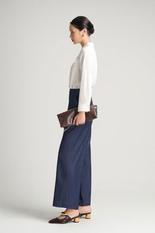 Sơ mi DT cổ bẻ điệu măng sét lật