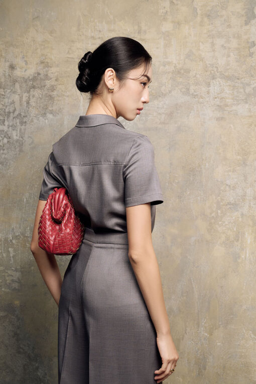 Sơ mi suông CT nắp túi tam giác