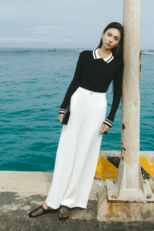 Áo Len DT mở cúc cổ phối tay loe