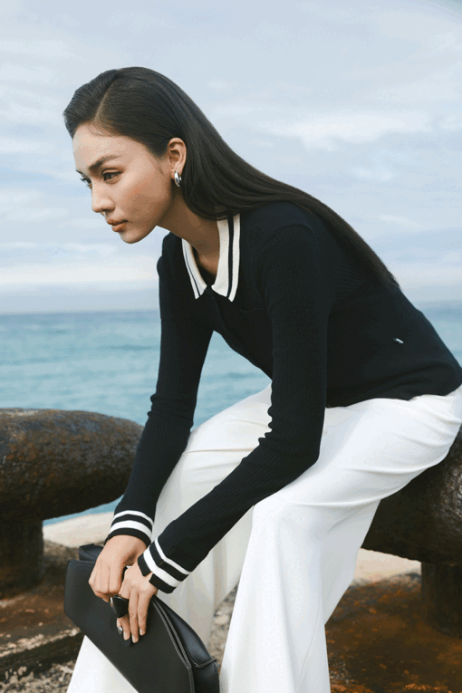 Áo Len DT mở cúc cổ phối tay loe