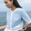Áo kiểu LT croptop phối màu Áo kiểu LT croptop phối màu
