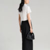 Sơ mi CT croptop túi ốp xếp đính cúc Sơ mi CT croptop túi ốp xếp đính cúc