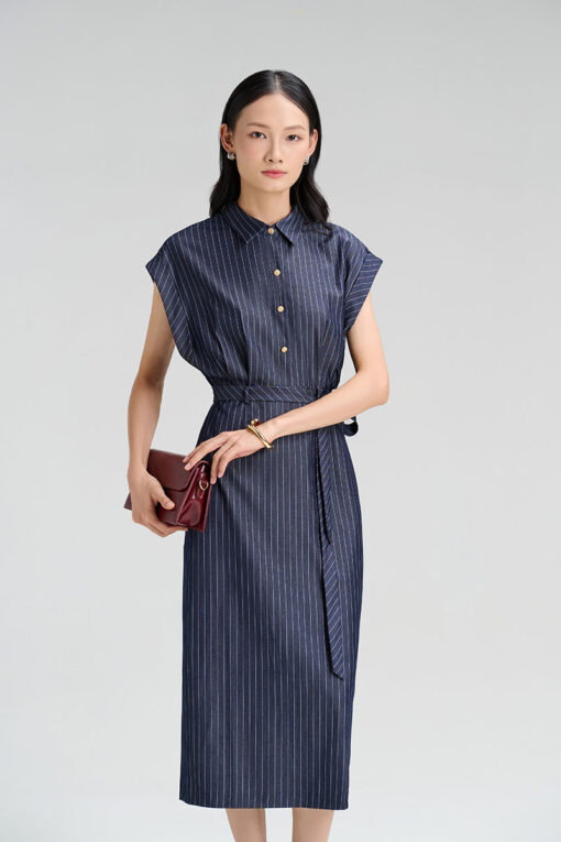 Đầm ôm vai rơi cửa tay rộng lơ vê