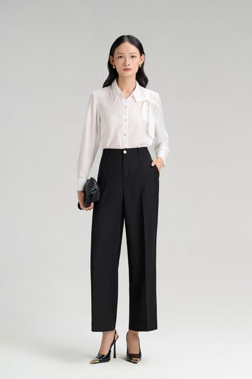 Quần suông cạp can chéo cách điệu