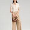 Sơ mi CT croptop túi ốp xếp đính cúc Sơ mi CT croptop túi ốp xếp đính cúc